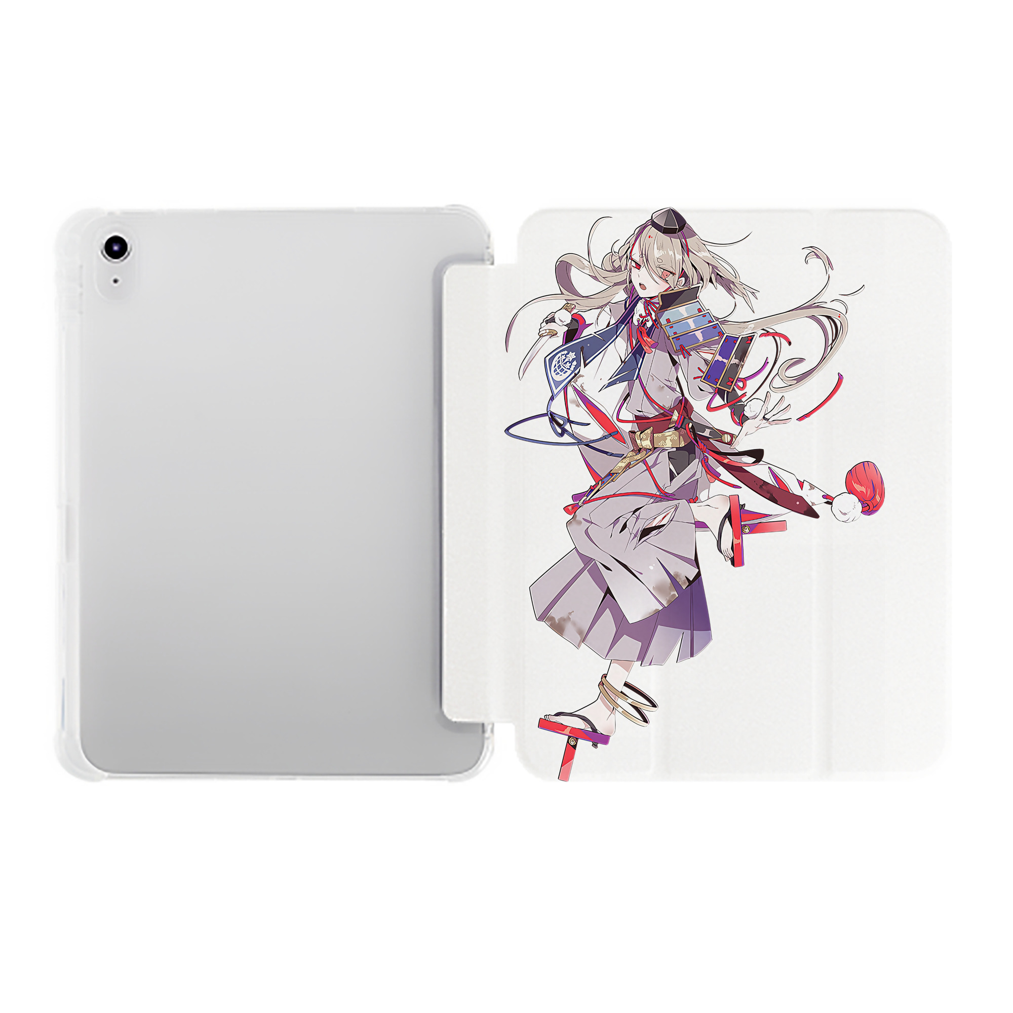 （画像用） 刀剣乱舞 Touken Ranbu IPad ケース ペン収納付き 三つ折りスタンド PUレザー×シリコン 対応機種9.5/10.5/10.9インチ